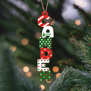 Personalized Name Letter Christmas Wood Ornament Family Gift HA75 897850