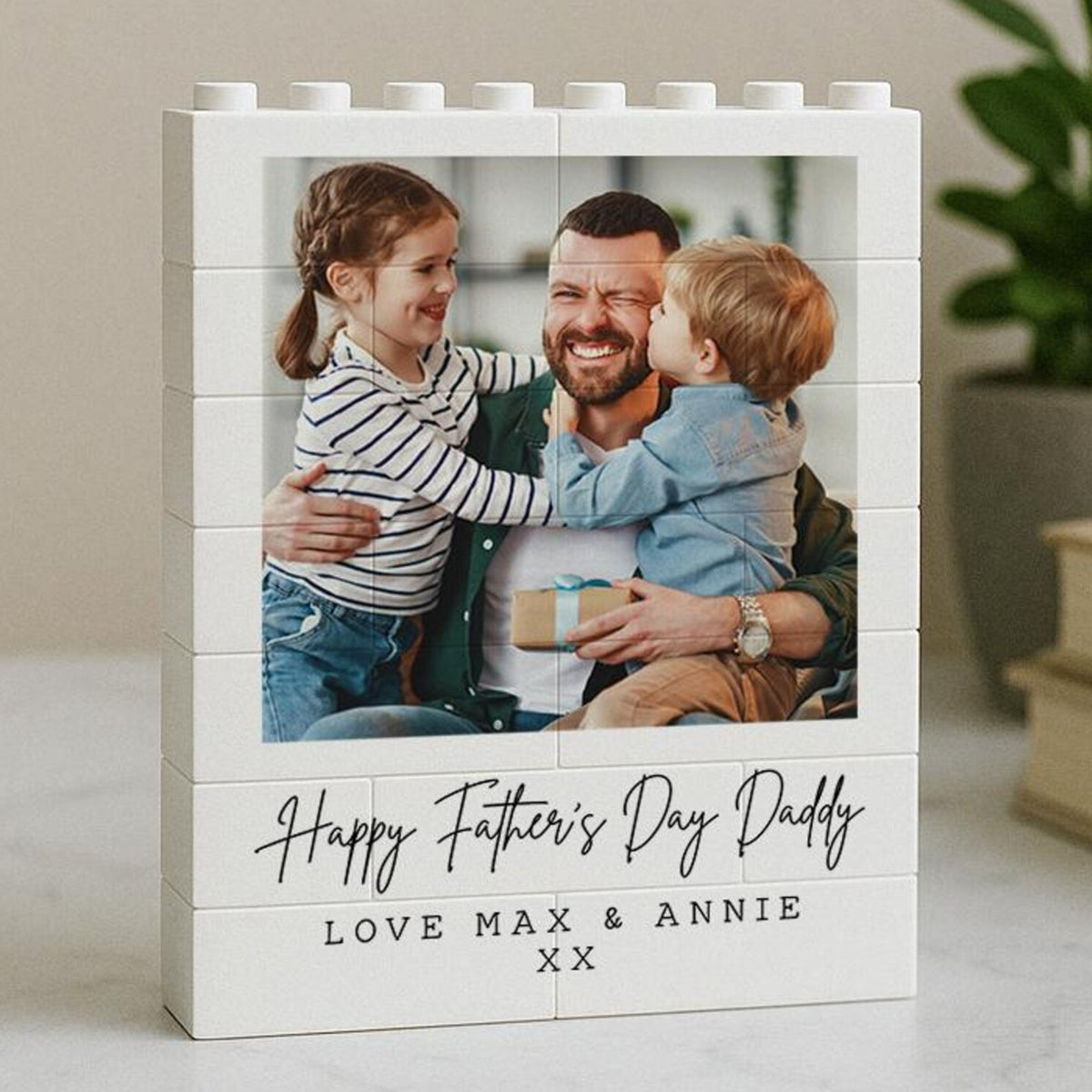 Personalised Photo Father's Day Building Brick Block Gift For Dad, Father's Day HO82 902544