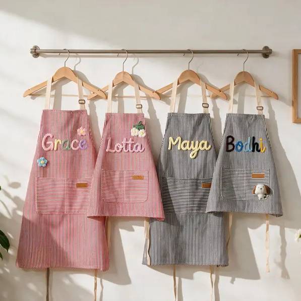 Personalized Cooking and Painting Apron With Pocket - Family Aprons, Birthday Gift HO82 904292