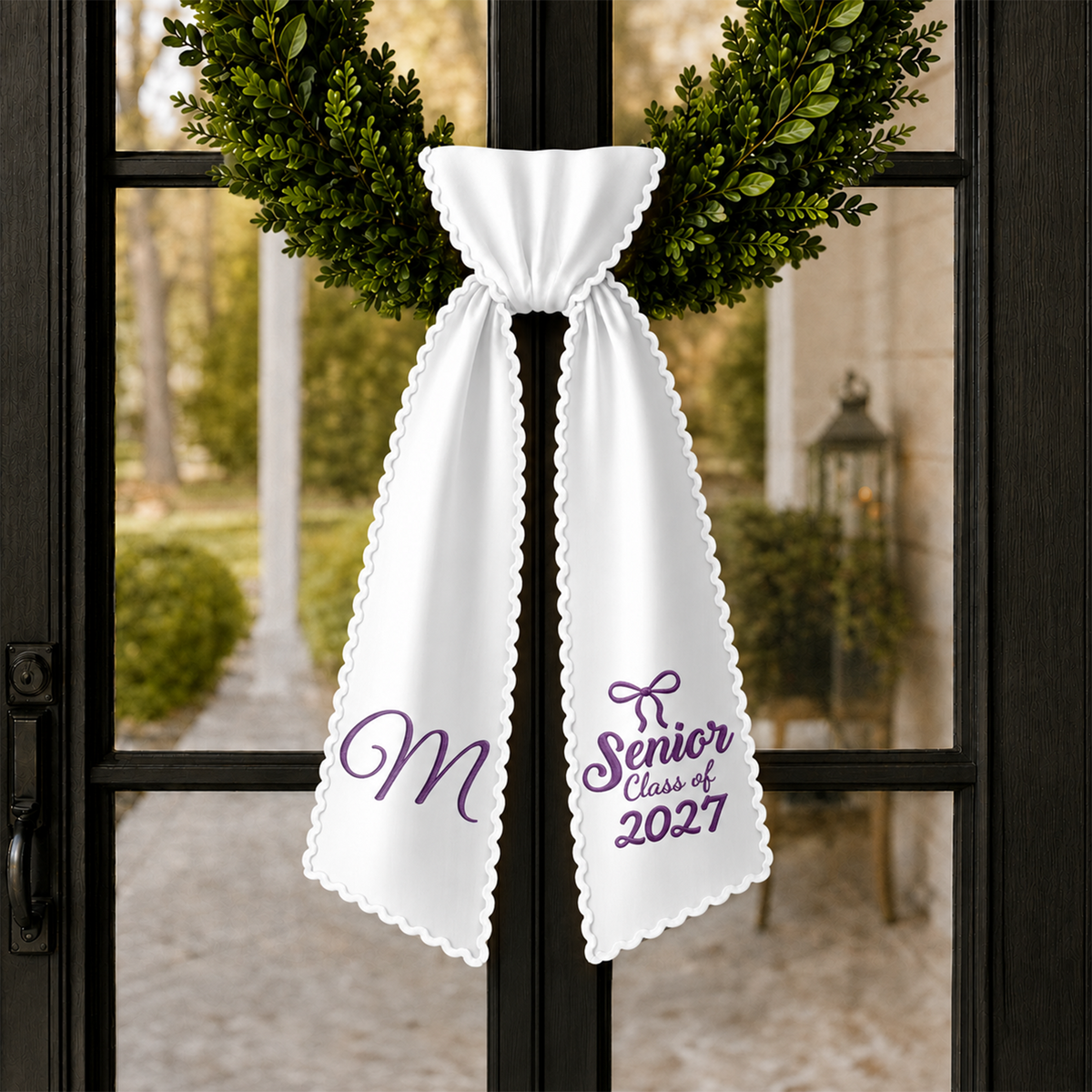 Personalized Custom Name Senior Class Of 2027 Embroidered Wreath Sash TH10 170971