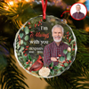 Custom Photo I'm Always With You Memorial Glass Circle Ornament HO82 900044