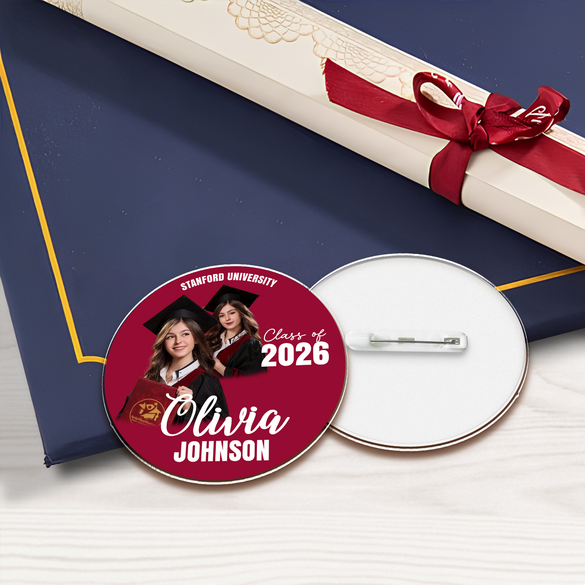 Custom Photo Congrats Class of 2026 Graduation Acrylic Pin TH10 169325