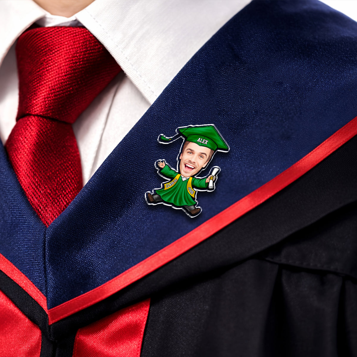Custom Funny Face Class of 2026 Graduation Acrylic Pin TH10 169299