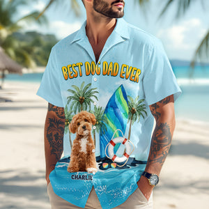 Custom Photo Best Dog Dad And Mom Ever Hawaiian Shirt For Vacations & Gifts LM32 893717