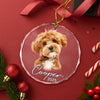 Custom Pet Photo Christmas Glass Ornament Gift For Pet Lovers TH10 894775