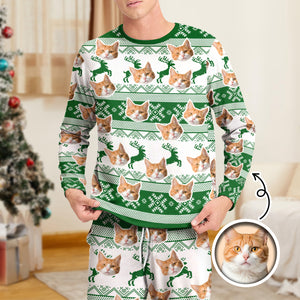 Custom Photo Christmas Cat Sleepwear Xmas Fun HO82 900150
