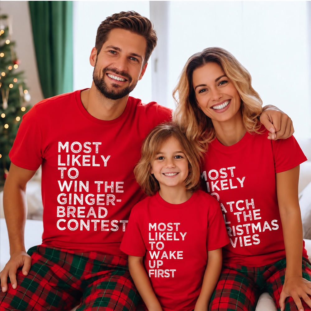 Personalized Most Likely To Family Christmas Shirt, Matching Holiday Outfit TH10 171419