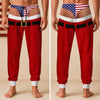 Personalized Funny Santa USA Flag Fake Underwear Sweatpants – Novelty Christmas Pants, Festive Gift For Him CH07 180396