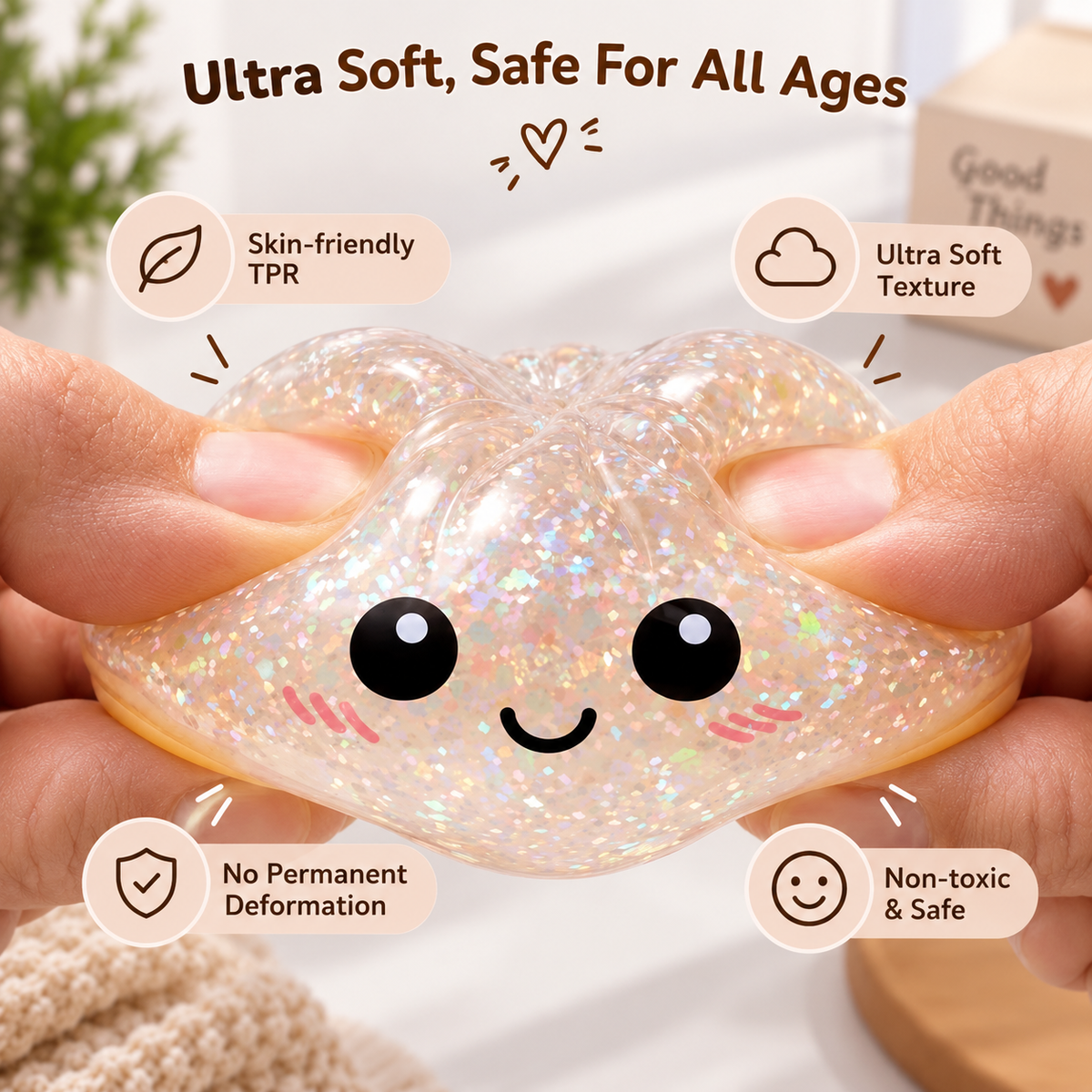 Cute Dumpling Squishy Toy, Stress Relief Fidget & Sensory Toy Family Gift LM32 670181