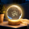Personalized Our Family Loving Handprint Crystal Ball LED Night Light - Sentimental Gift for Mom, Dad HO82 901414