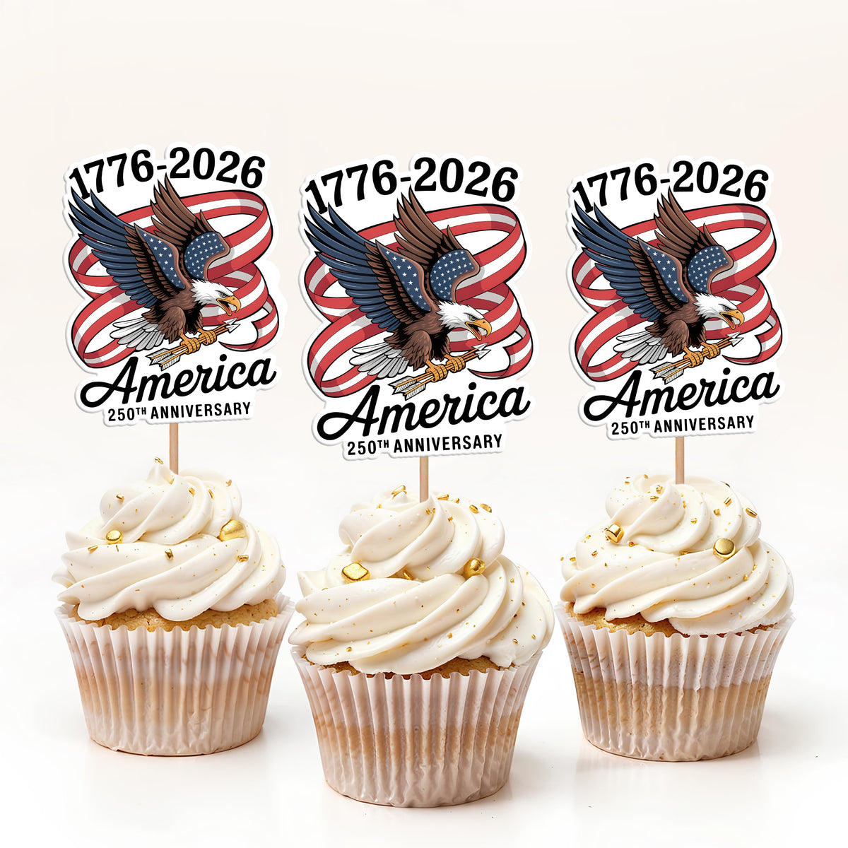 America 250Th Anniversary 1776-2026 Eagle Cupcake Topper HA75 898840