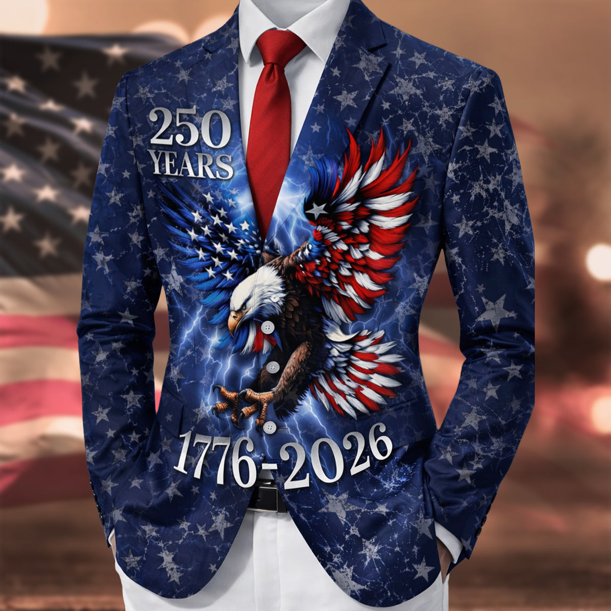 250th Anniversary Eagle Patriotic American Men's Suit HO82 901688