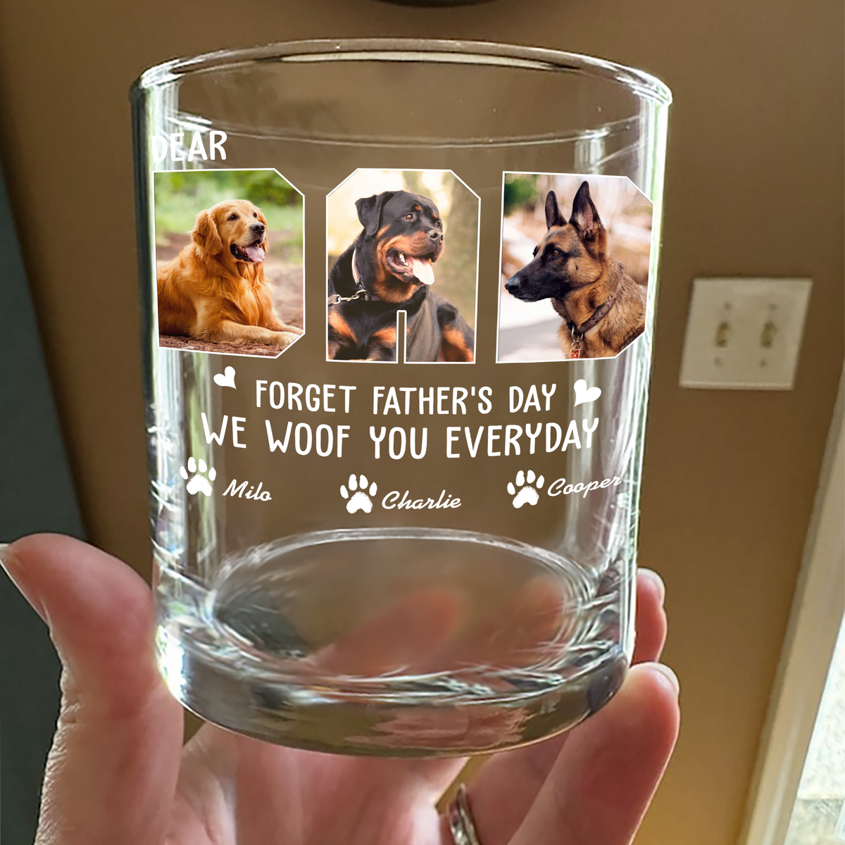 Custom Photo Daddy Forget Father‘s Day We Woof You Everyday LM32 893545