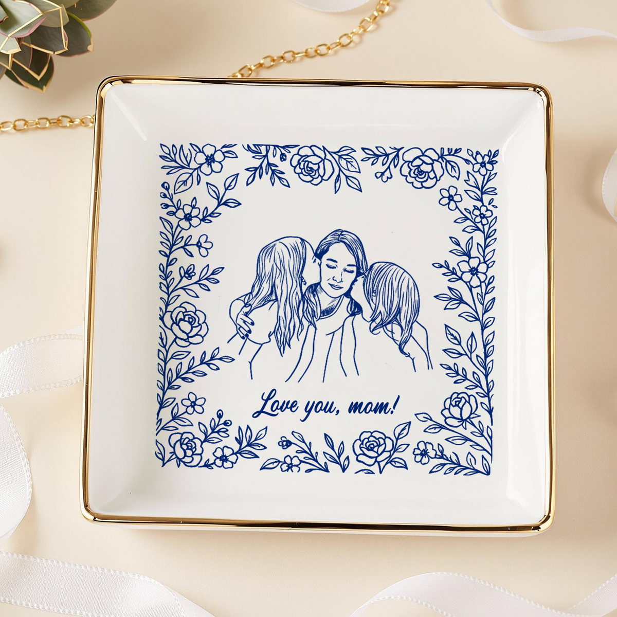 Custom Photo Mom Nana Jewelry Dish Gift For Mother’s Day HO82 901546