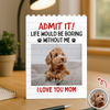 Admit It! Life Would Be Boring Without Me Custom Dog Photo Building Block CH07 910782