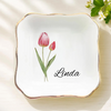 Custom Name And Flower Month Ring Dish TH10 896883
