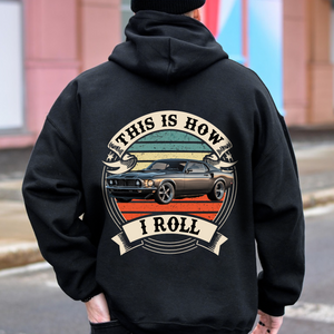 This Is How I Roll - Custom Car Photo Route 66 Vintage Back Side Dark Shirt CH07 896600