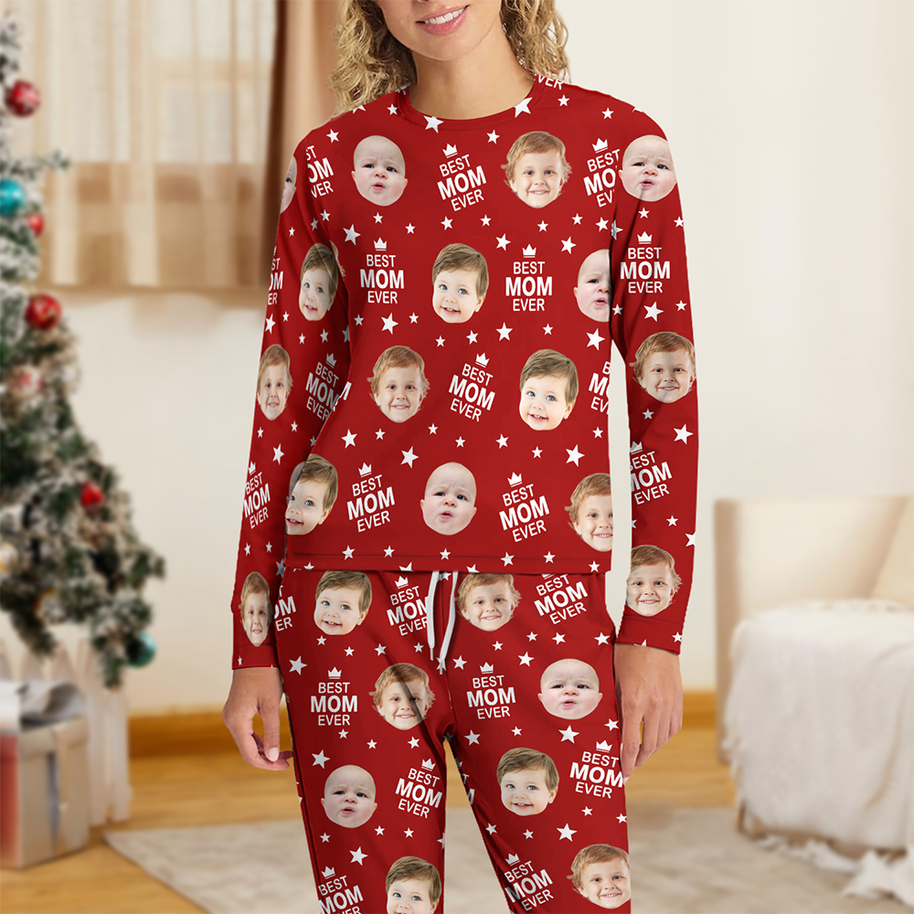 Custom Face Photo Best Mom Best Dad Ever Sleepwear CH07 899122