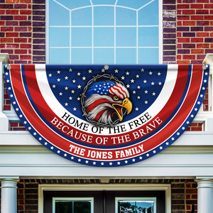 Custom Family Name Home Of The Free Because Of The Brave Non-Pleated Fan Flag CH07 910180
