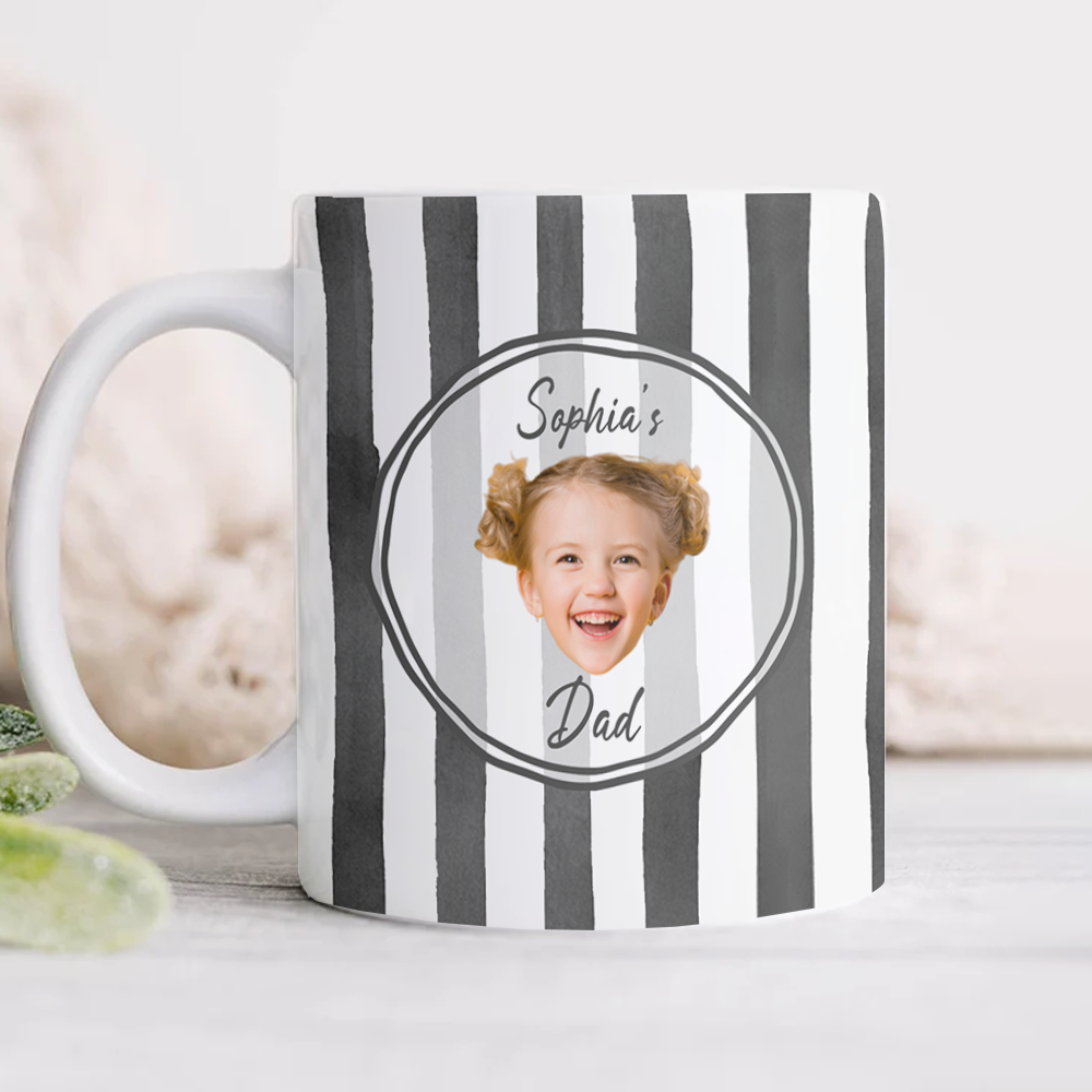 Custom Baby Face Plaid Pattern Print Full Mug - Personalized Gift for Parents LM32 899969