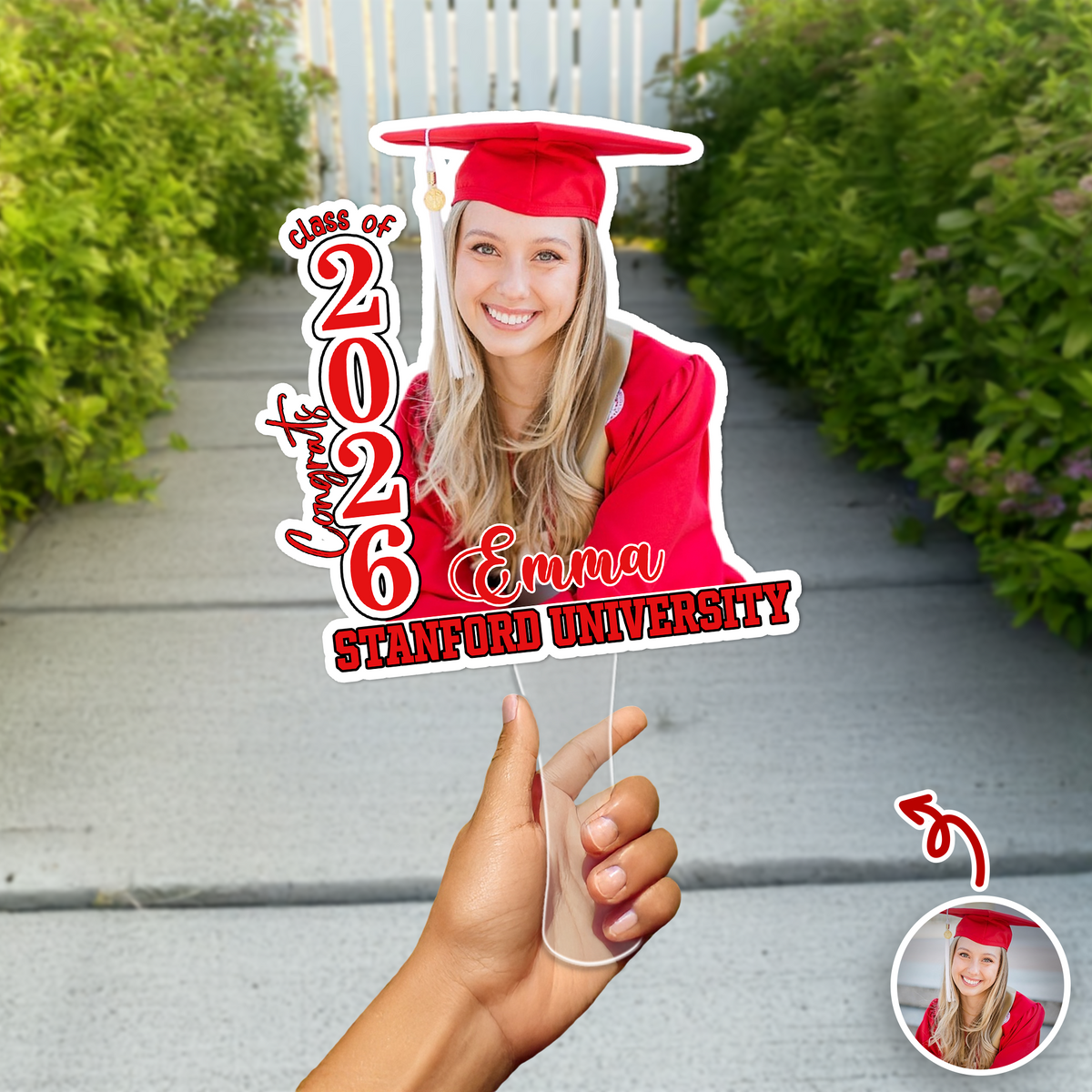 Custom Photo Class Of 2026 Graduation Face Fan Gift HA75 920048