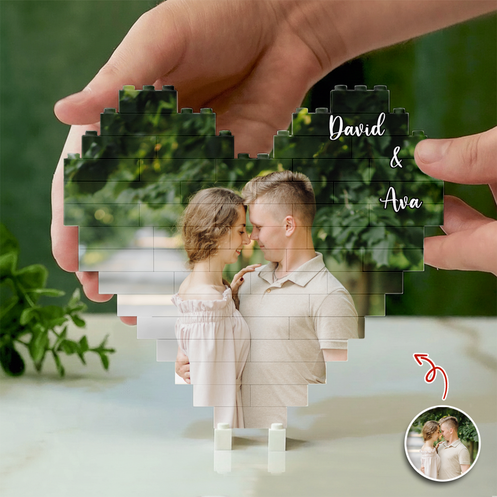 Custom Couple Photo Building Brick Blocks Valentine Gifts, Anniversary Gifts CH07 899848