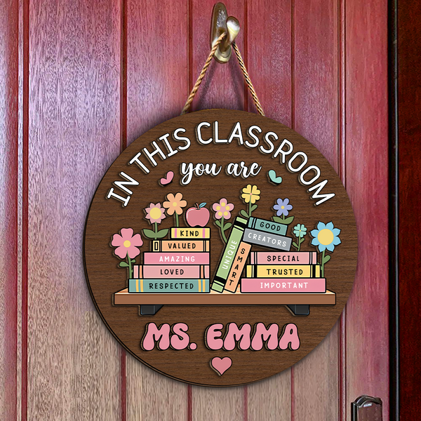 Custom Name In this Classroom You Are Gift For Teacher Layer Doorsign ...