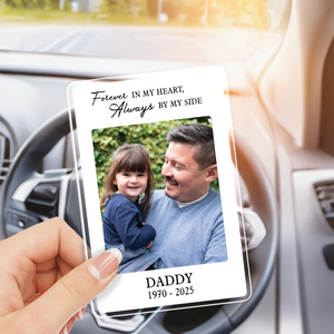 Personalized Memorial Photo Car Visor Clip, Loss Of Dad Gift, Sympathy Gift for Loss of Loved Ones, In Loving Memory, Family Memorial Gifts HO82 900750