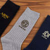 Custom Monogram Embroidered Men's Socks, Personalized Wedding Date Groom Gift HO82 903472