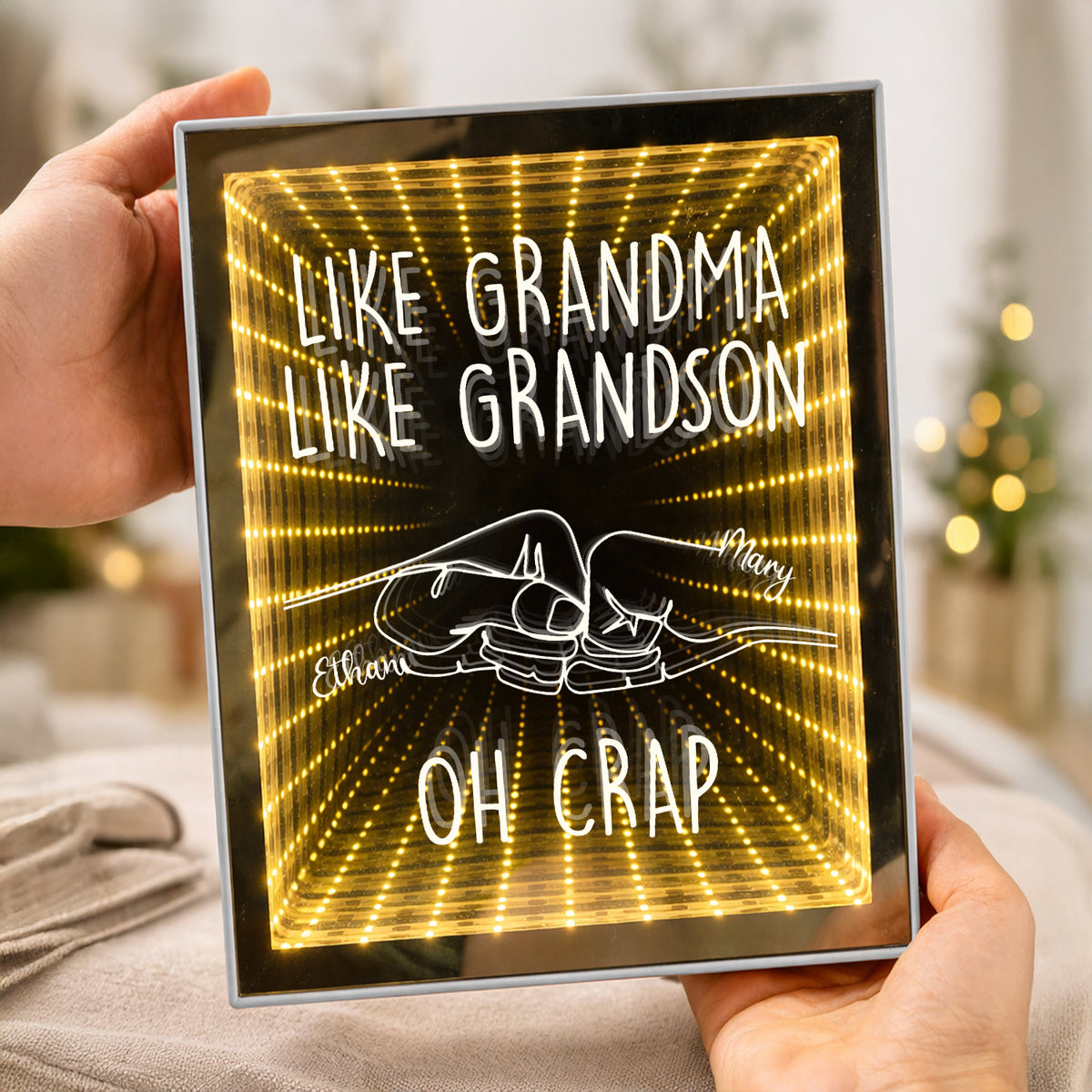 Personalized Happy Mother's Day Like Mother Like Daughter/Son Infinity Mirror Light Box HO82 901624