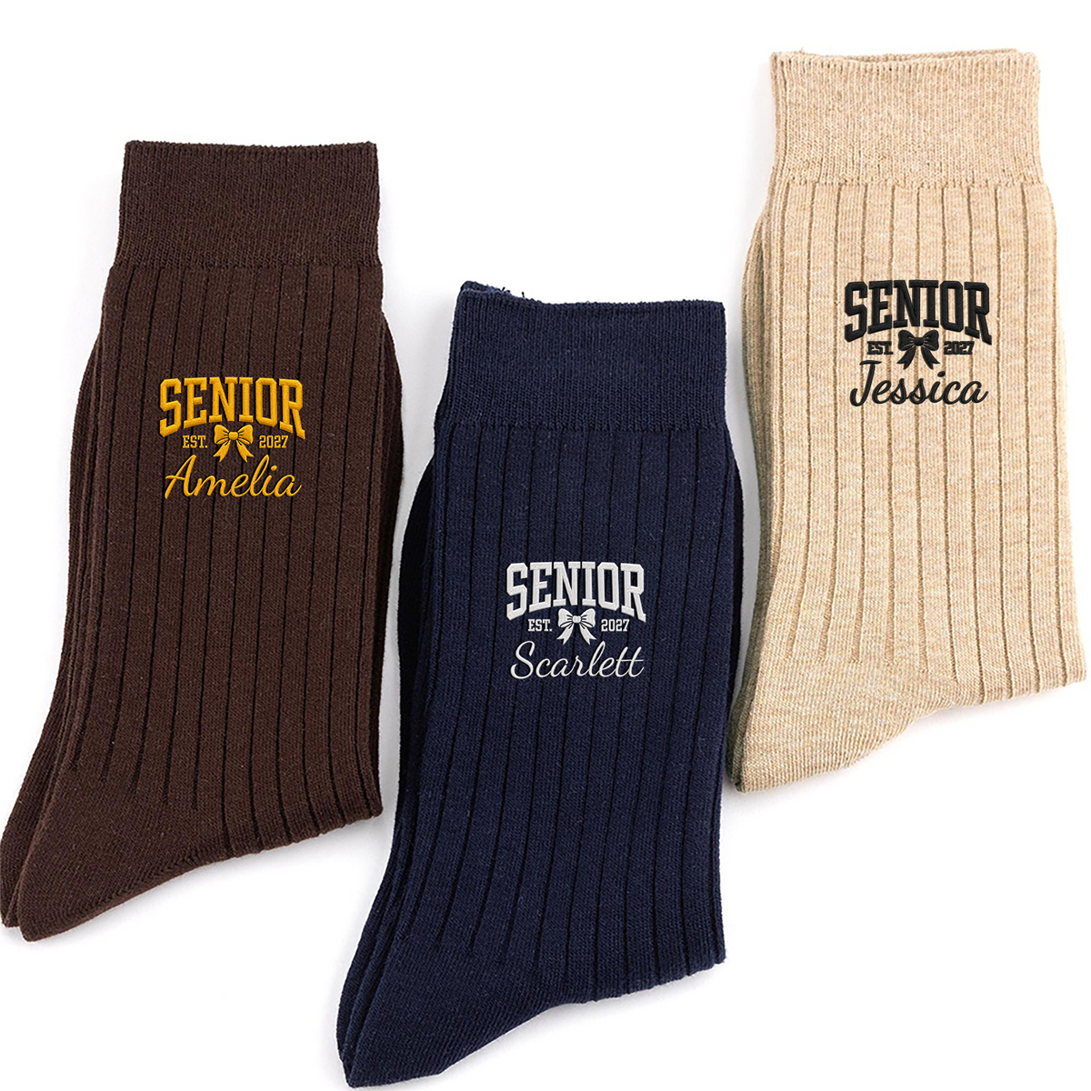 Personalized Senior Class of 2027 Embroidered Socks Senior Gift for Class of 2027 CH07 180426