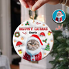 Meowy Catmas Custom Cat Photo 3D Inflated Effect Ceramic Ornament CH07 896366