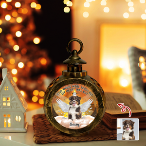 Custom Photo Your Wings Were Ready But My Heart Was Not Dog Candlelight Lantern Ornament HO82 894864