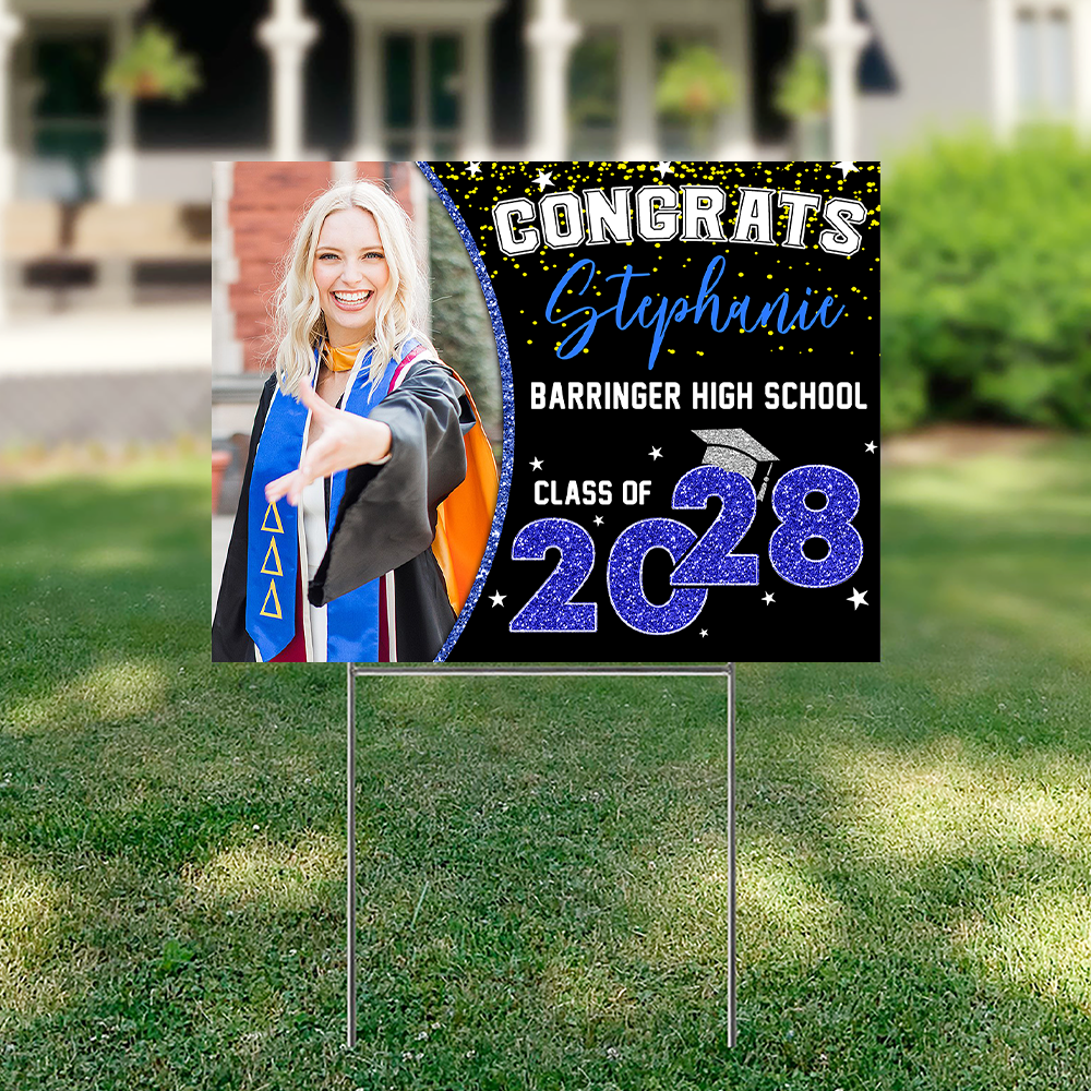 Custom Photo Class of 2026 Personalized Yard Sign Graduation Day Gift CH07 895442