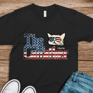 The Catfather US Flag Cat Personalized Dad Shirt HA75 892436