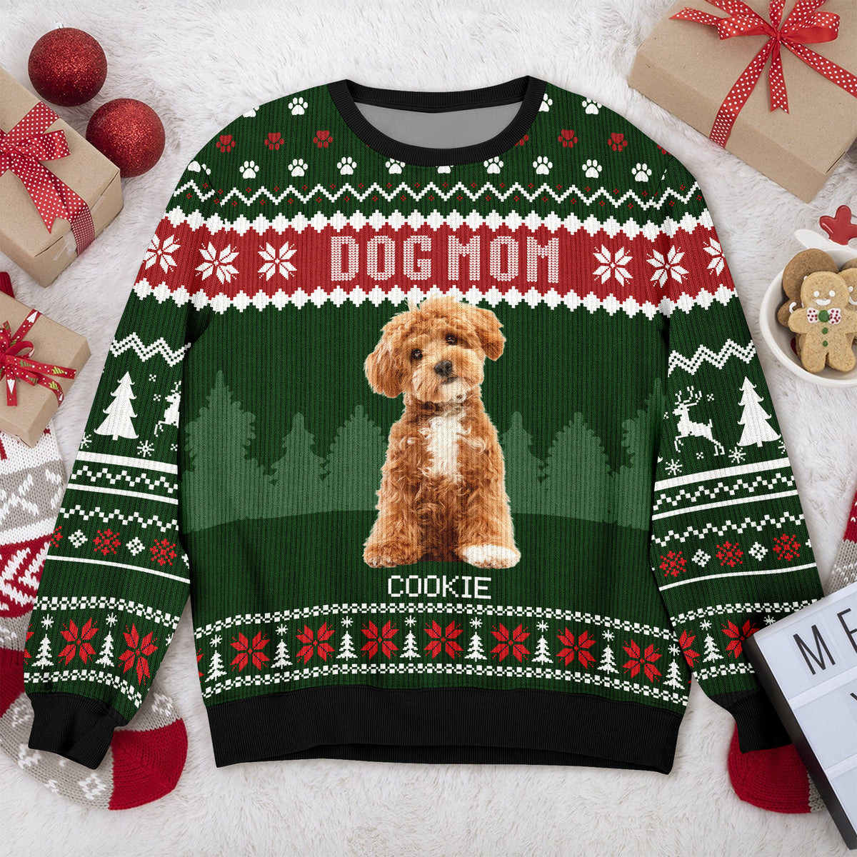 Custom Photo Dog Dad Dog Mom Ugly Sweater HA75 892916