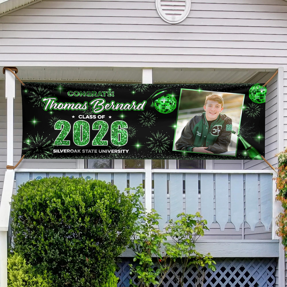 Custom Photo Class of 2026 Graduation Party Banner CH07 910676