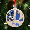 Personalized Letter Name Gnomes Christmas 2 Layer Wooden Ornament HA75 898300