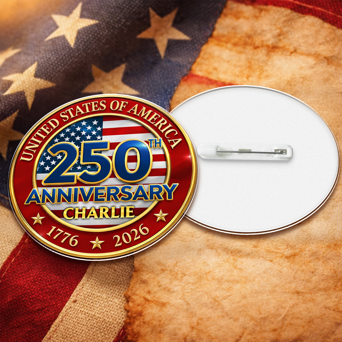 Personalized United States Of America 250 Aniversary 1776-2026 Acrylic Pin HA75 920960