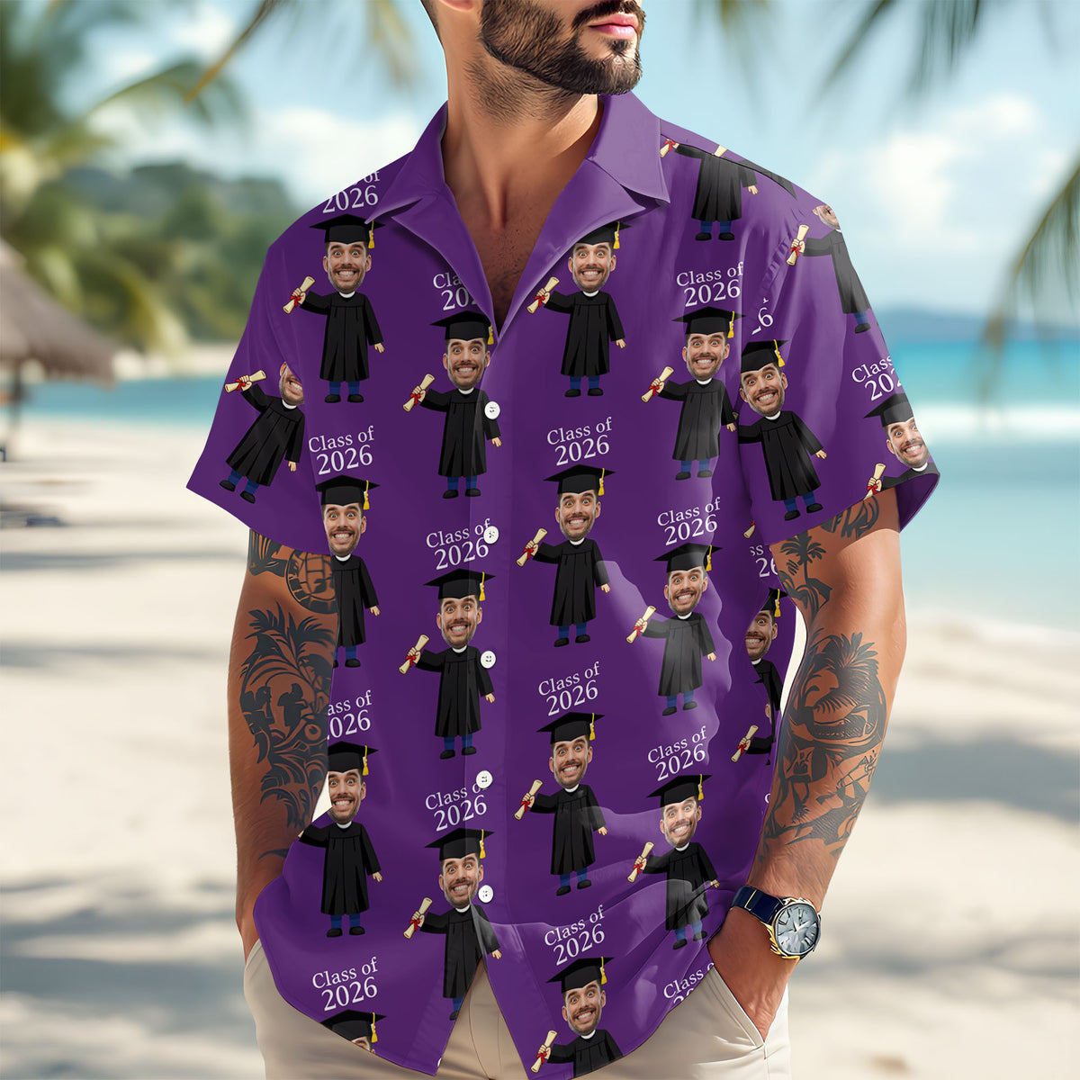 Custom Face Class of 2026 Graduation Hawaii Shirt HA75 920506