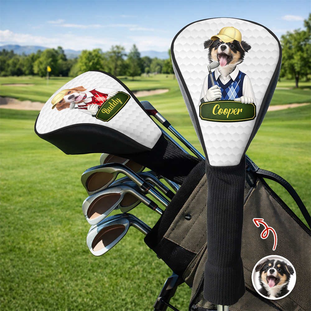 Custom Cute Dog Cat Photo Golf Club Head Cover - Gift for Golfers HA75 921296