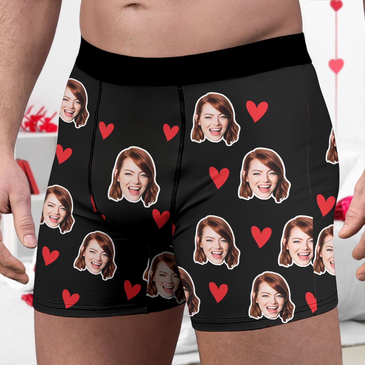 Custom Face Photo Men's Boxer Anniversary Gift for Husband, Funny Boyfriend HO82 900834