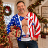 Custom Funny US 250th Anniversary Patriotic Ugly Sweater, America Flag Christmas Gift HA75 919160