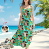 Custom Dog Face Tropical Summer Dress Hawaiian Maxi Dress for Dog Lovers CH07 911026