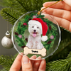 Custom Photo Dog Lovers - Dog Bone Glass Ornament CH07 899698