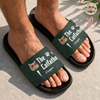 Custom Photo The Cat Father Funny Cat Dad Gift Slide Sandals - Gift For Cat Dad, Cat Lovers HO82 902610