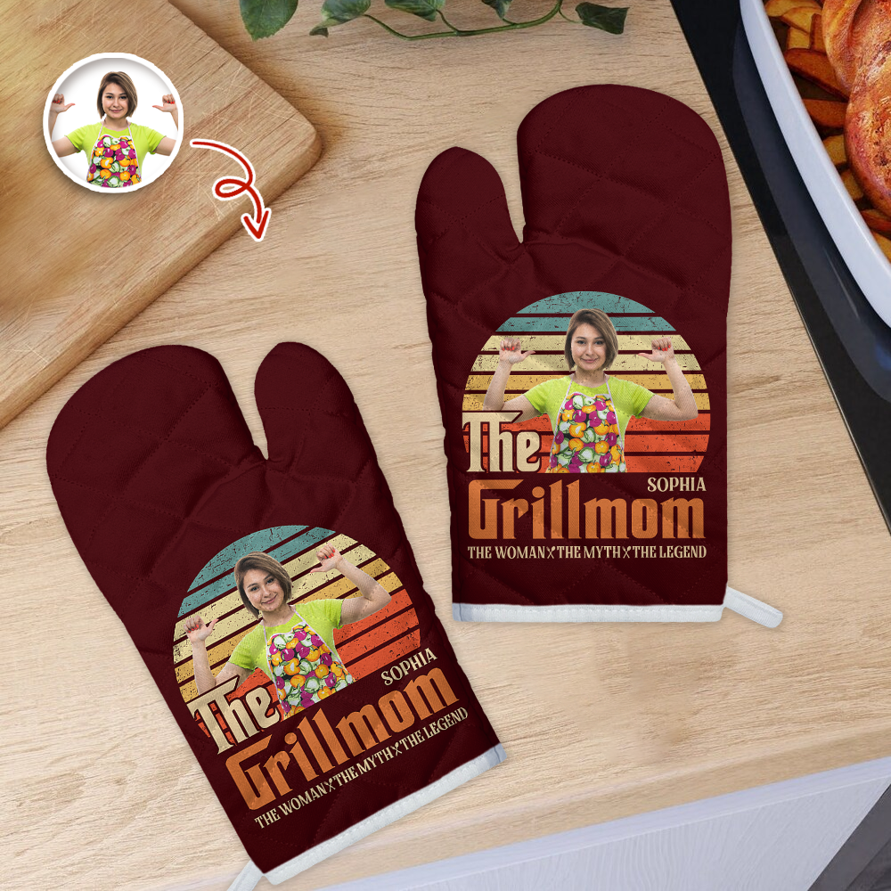 Custom Photo The GrillFather The Man The Myth The Legend Oven Mitt LM32 899235