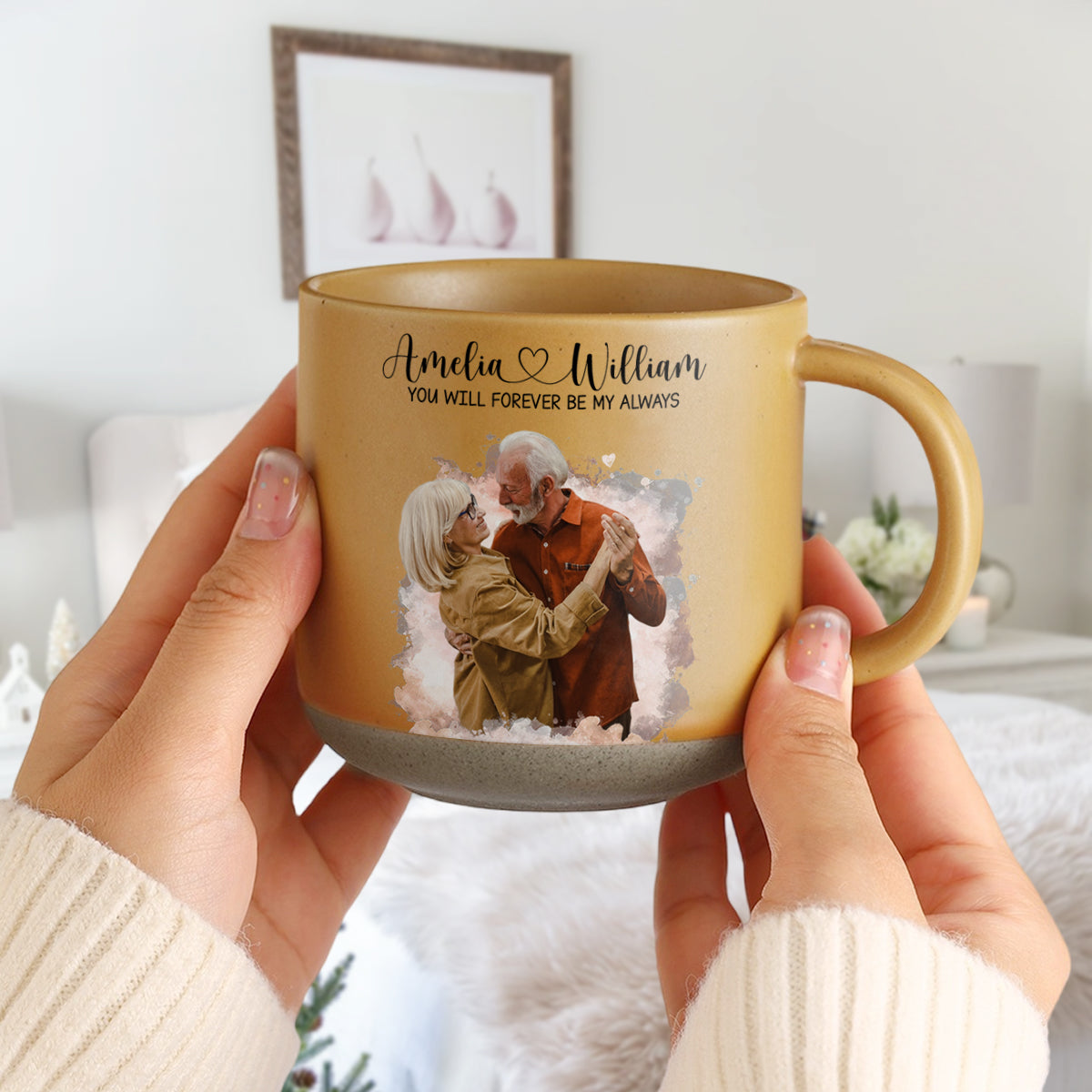 Custom Photo You Will Forever Be My Always Pottery Mug Gift For Couple HO82 901018