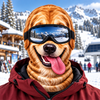 Funny Dog Face Ski Mask, 3D Novelty Animal Mask for Skiing & Snowboarding CH07 180836