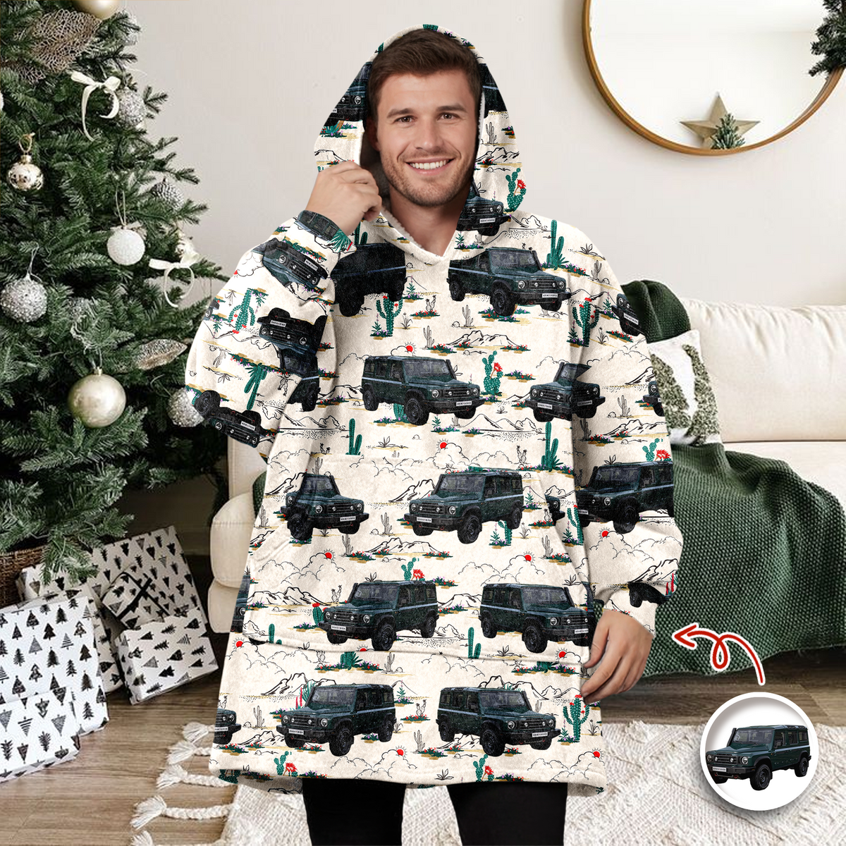Custom Photo With Accessories Pattern Car Hoodie Blanket HA75 898292